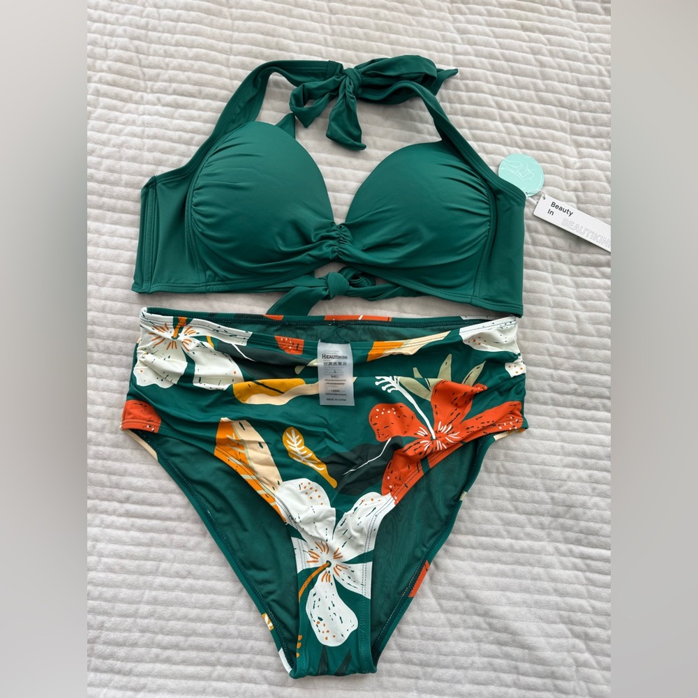 Emerald Floral Bikini Set
